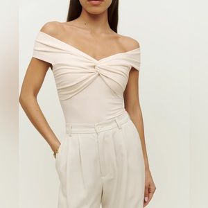 Reformation Ezlynn Knit Knotted Top XS